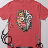 Floral Anatomical Heart Tee thumbnail 2