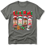 Silent Night Nurse Christmas Tee thumbnail 8