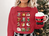 12 Cats of Christmas Breeds Illustrated Xmas Graphic Print Standard T-Shirts for Cat Lovers thumbnail 3