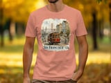 San Francisco Cable Car T-Shirt, Vintage SF Travel Tee, Golden Gate Bridge Watercolor Cityscape Souvenir California Gift thumbnail 5