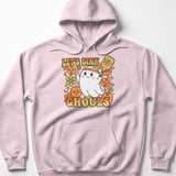 Pickleball Gildan Fleece Hoodie, Let's Dink Ghouls, Retro Halloween Ghost Court Pullover Sweatshirt thumbnail 8