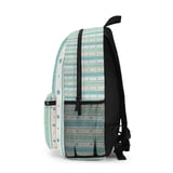 Whimsical Stars Stripes Backpack & Spiral Notebook Set, Pastel Blue Teal Pattern, Cute Nursery Aesthetic Kids Student Gift thumbnail 7
