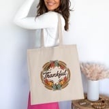 Thankful Autumn Wreath Tote Bag thumbnail 2
