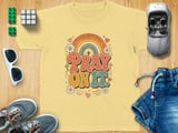 Pray On It Christian Youth T-Shirt | Retro Faith Rainbow Tee | Vintage Inspirational Boho Religious Gift for Her Women thumbnail 7