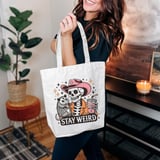 Stay Weird Cowboy Skeleton Tote Bag thumbnail 6