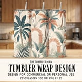Digital Pattern, Palm Tree Pattern, Floral Pattern, Tropical, Digital Bundle, Commercial Use, Digital Paper, Graphic Design, Wall Art Design thumbnail 2