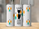 Retro Mid Century Modern Cat Design, I'm Not Old I'm Mid Century Modern Graphic, Vintage Inspired T-Shirt, Fun Cat Quote Tumbler thumbnail 5