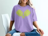 Pickleball Comfort Colors Shirt, Crossed Paddles Ball Mosaic Art, Vintage Graphic Tee thumbnail 9