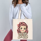 Just Here For The Snacks Tote Bag thumbnail 4