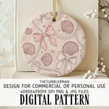 Blush Pearl & Seashell Digital Motif Size Bundle Png thumbnail 3
