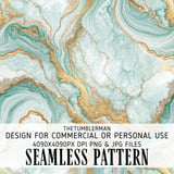 Turquoise Gold Marble Tumbler Design, Digital Paper Pack, Scrapbooking Paper, Floral Backgrounds, Sublimation Tumbler Png Digital thumbnail 1