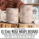 Coquette Pearls & Bows Seamless Digital Pattern Size Bundle Png thumbnail 4