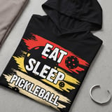 Pickleball Sport-Tek Performance Hood, Eat Sleep Pickleball Repeat Retro Graphic, Lightweight Hoodie thumbnail 7