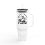 Drink Coffee Read Books Tumbler, Skeleton Reader Gift, Funny Book Lover Cup, Introvert Tumbler, Coffee Tumbler, Tumbler for Bookworm thumbnail 3
