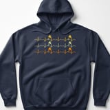 Pickleball Gildan Fleece Hoodie, Pickleball Heartbeat Paddle EKG Pulse Line Graphic, Court Pullover Sweatshirt thumbnail 6