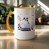 Halloween Mug, Cute Ghost Makeup, Spooky Season Coffee Cup, Glam Ghost Mug, Funny Halloween Gift, Halloween Decor, Kawaii Ghost Mug thumbnail 9