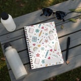 Kawaii School Supplies Pattern Backpack, Aesthetic Stationery Spiral Notebook, Cute Gift Accessory Pouch for Teacher Student thumbnail 3