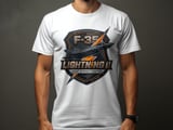 F-35 Lightning II T-Shirt, Fighter Jet Military Crest Graphic Tee, Tactical Aviation Pilot Gift, Air Force Joint Strike Fighter Shirt thumbnail 1