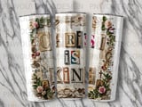 Christ is King Tumbler Wrap PNG, Christian Sublimation Design, Faith Collage 20oz Skinny Straight & Tapered Digital Download thumbnail 2