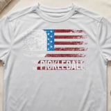Pickleball Sport-Tek Performance Tee, Pickleball USA Flag Distressed Graphic, Performance Court Apparel thumbnail 10