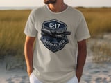 C-17 Globemaster III Air Force T-Shirt, US Military Aviation Tee, Veteran Gift, Proud Airman Shirt, Patriotic Military Apparel thumbnail 1