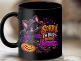 Busy Being Unbothered Black Cat Mug thumbnail 9