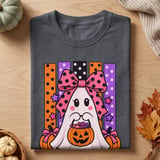 Cute Pink Bow Ghost Tee thumbnail 3
