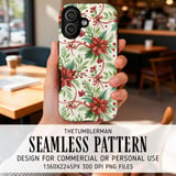 Poinsettia Tumbler, Watercolor Flower Digital Papers, Floral Junk Journal, Christmas Digital Paper, Printable Poinsettia Tumbler PNG thumbnail 6