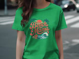 Beach Mama Retro Shirt, Vintage Tropical Beach Mama Tee, Summer Vacation Gift for Her, Coastal Mom Life Top, Groovy T-Shirt thumbnail 7