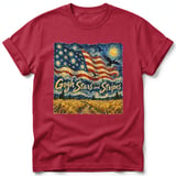 Gogh Stars and Stripes ~ Comfort Colors Premium Tee thumbnail 2