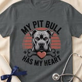 My Pit Bull Has My Heart Tee | Pit Bull Lover Shirt | Pittie Mom Gift | Dog Lover Apparel thumbnail 12