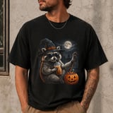 Witchy Iced Coffee Raccoon T-Shirt thumbnail 1