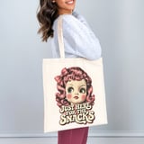Just Here For The Snacks Tote Bag thumbnail 3