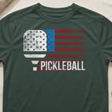 Pickleball Sport-Tek Performance Tee, Pickleball USA Flag Distressed Graphic, Performance Court Apparel thumbnail 5