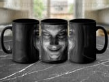 Horror Mug Wrap Digital Design, Scary Creepy Face Sublimation PNG, Halloween Spooky Goth Coffee Cup Gift, Dark Aesthetic Digital Download thumbnail 6