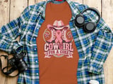 Faux Patchwork Cowgirl For A Cure Tee thumbnail 10