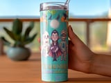 Spooky Squad Tumbler Wrap Digital Design, Cute Halloween PNG for 20oz Skinny Straight Tumblers, Instant Download thumbnail 3