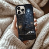 Dark Academia Tough Phone Case, Gothic Raven Bookish Phone Cover, Moody Midnight Library Aesthetic Case, Spooky Book Lover Gift thumbnail 2