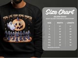Pedal Like Youre Being Haunted TShirt, Funny Halloween Tee, Skeleton Spin Class Shirt, Pumpkin Disco Ball Ghost Graphic Tee thumbnail 4