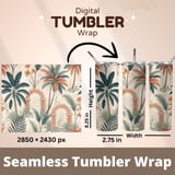 Digital Pattern, Palm Tree Pattern, Floral Pattern, Tropical, Digital Bundle, Commercial Use, Digital Paper, Graphic Design, Wall Art Design thumbnail 9