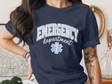Emergency Department Gingham ER Nurse T-Shirt: Paramedic Star of Life thumbnail 10