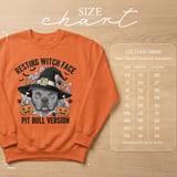 Resting Witch Face Pit Bull Sweatshirt | Halloween Pittie Shirt | Pit Bull Mom Gift | Bully Breed Apparel thumbnail 4