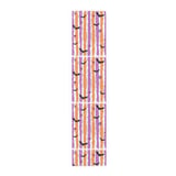 Halloween Bat Pillow Cover & Table Runner, Spooky Distressed Purple Orange Stripe Star Fall Decor, Whimsical Home Decor thumbnail 12