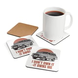 Grand Wagoneer Corkwood Coaster Set, Car Coasters, The Waggy Art, Automotive Gift, Classic SUV, Auto Lover, Retro Car Drink Coasters thumbnail 3