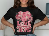 Love Supports Hope Faux Patchwork Tee thumbnail 1