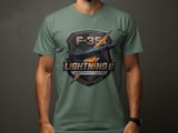 F-35 Lightning II T-Shirt, Fighter Jet Military Crest Graphic Tee, Tactical Aviation Pilot Gift, Air Force Joint Strike Fighter Shirt thumbnail 8