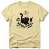 Bookish Black Cat Tee thumbnail 2