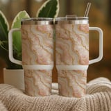 Rose Gold Marble Tumbler, Digital Paper, Watercolor Flower Backgrounds, Floral Junk Journal Pages, Printable Tumbler png, Scrapbooking Paper thumbnail 9