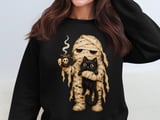Mummy Coffee and Black Cat Tee or Sweatshirt thumbnail 14