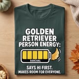 Golden Retriever Person Energy Tee thumbnail 5